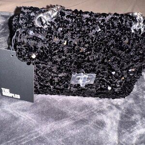 NWT Kooples Emily Small Black Sequin Handbag (AFSA29010K) BLA01